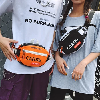 

Round Unisex Belt Bag Letter Women's Waist Bag High Quality Female Fanny Pack Banana Shoulder Crossbody Chest Bags Hip Purse