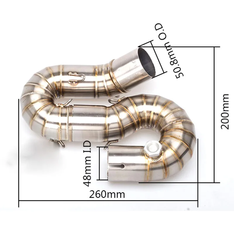 

CBR1000 Middle link pipe For honda CBR1000RR 08-16 Motorcycle Muffler Exhaust Pipe Stainless steel Middle pipe Slip-On