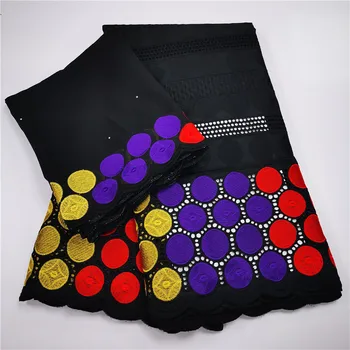 

2020 African Swiss Voile Lace Fabric embroidery lace trim high quality african Dry cotton lace fabric for wedding 9L032002