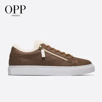 

OPP 2020 Men Boots Anti-Skidding Leather Shoes OPP Popular Comfy Spring Autumn Men Shoes Short Plush Snow Boots Durable Outsole