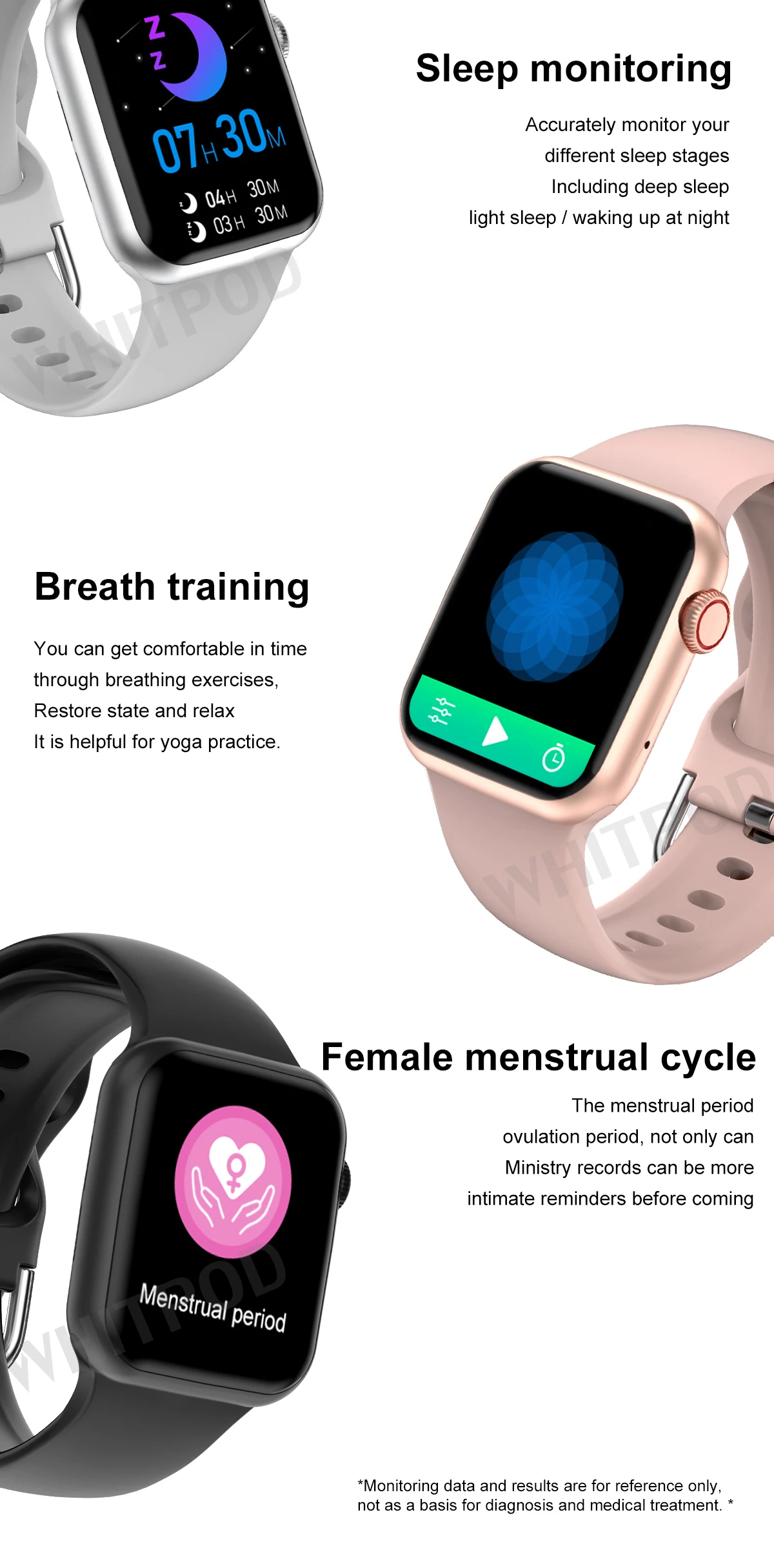 Smartwatch 2022 1.78 Inch Wireless Charging Bluetooth Call Fitness Bracelet Smart Watch Men Women PK IWO 13 Pro W46 W56 Series 6