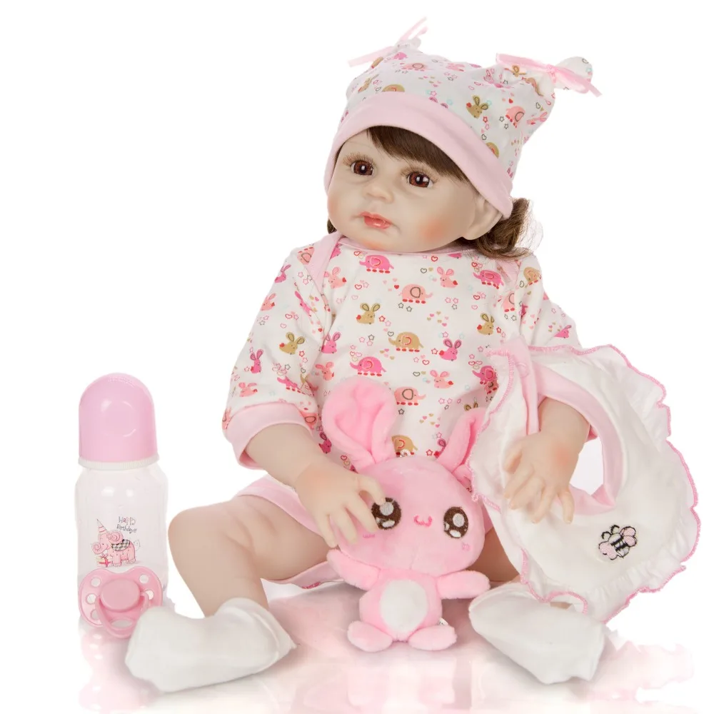 

Latest design different stylesl reborn boneca Baby vinly girl Doll lifelike curls simulation mold Toys kids Early education gift