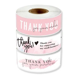 120Pcs/Roll Pink Thank You Stickers 