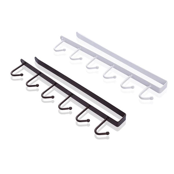 Kitchen Storage Rack Cupboard Hanging Hook Shelf Storage Shelf Bathroom Organizer Holder white-ABUX