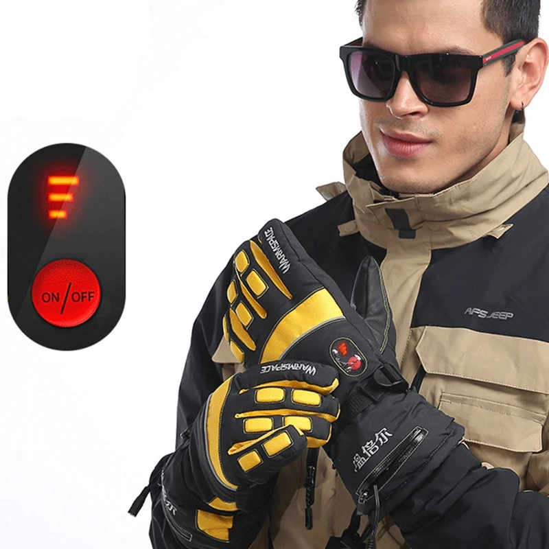 Warmspace умные электрические перчатки 4000MA лыжные водонепроницаемые литиевые батареи саморазогревающиеся регулируемые температуры 5 перчатки для подогрева рук