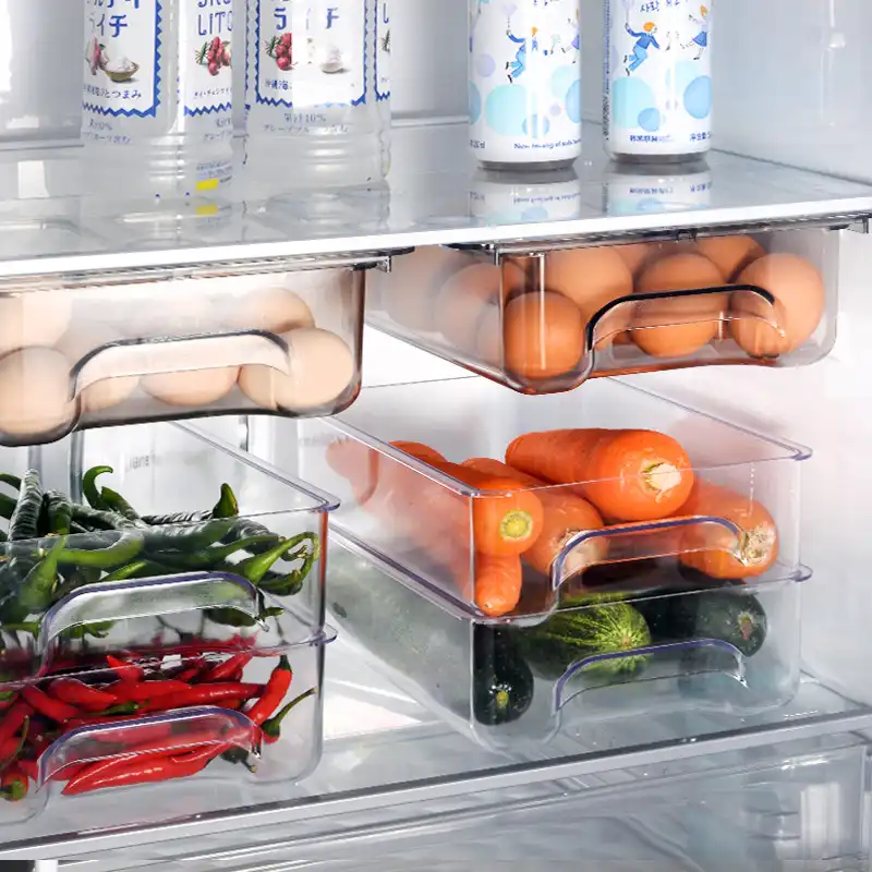 家庭用冷蔵庫収納ボックス吸盤野菜収納ボックススクエア引き出しタイプ卵収納ボックスキッチン収納 収納ボックス ビン Aliexpress