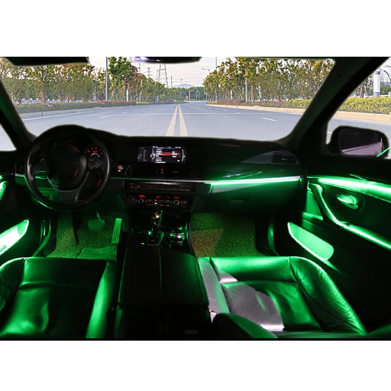 Интерьер автомобиля декоративный светодиодный окружающий свет двери полосы атмосферный свет с 9 цветами для BMW 5 серии F10/F11/F18