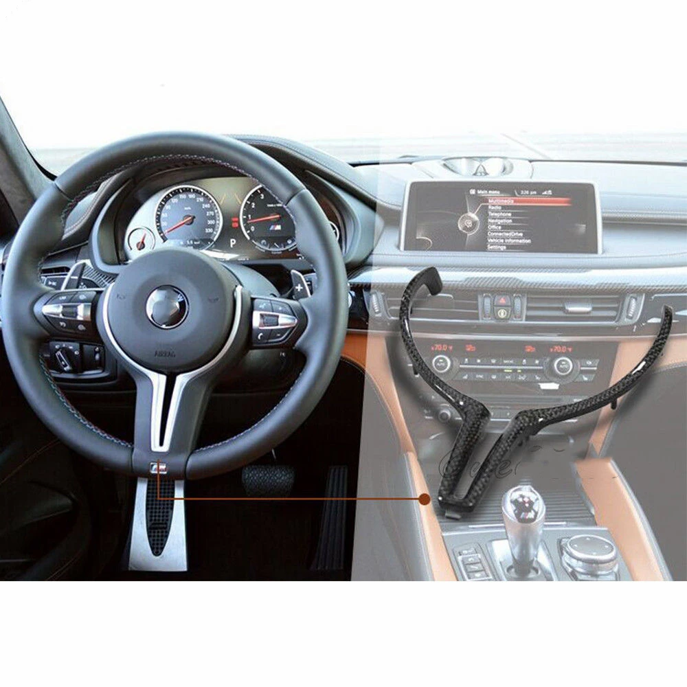 

For BMW M Series M2 M3 M4 M5 M6 X5M X6M Carbon Fiber Steering Wheel Cover Trim