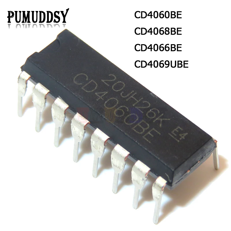 10 шт. CD4060BE CD4068BE CD4066BE CD4069UBE DIP-16 DIP14 CD4060 CD4068 CD4066 CD4069 DIP IC | Электронные компоненты и