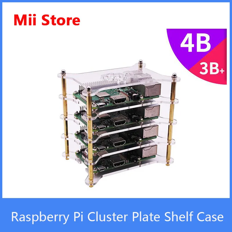 Scaffale Impilabile Per Piastra A Grappolo Raspberry Pi 4B/3B/3B +/2B Modello Multistrato Trasparente Custodia Impilabile Per Raspberry Pi