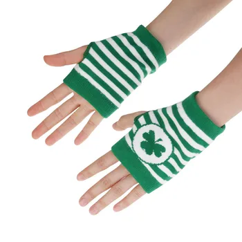 

Irish St Patrick Festive Shamrock Green White Stripe Party Gloves Shamrock Green White Stripe Party Gloves 2020 New Trend #YL5