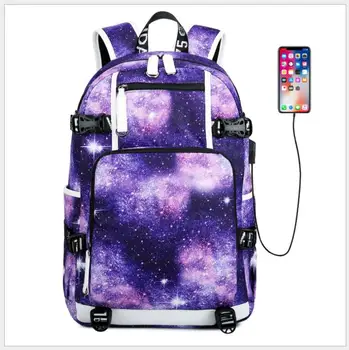

New Graffiti Backpack School Bags For Boys Teenage USB Laptop Backpacks Collage Cool Backpack Galaxy Large Daypack Mochila