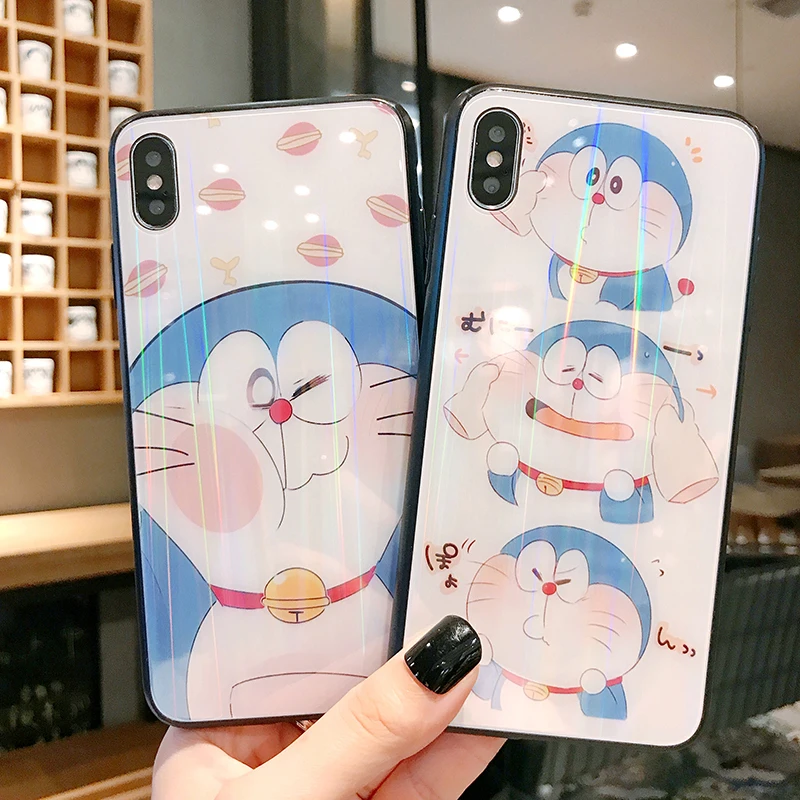 Doraemon aurora Сияющий лазерный чехол для телефона VIVO X7 X9 X20 X21i X23 X27 pro Y66 V11 X21S глянцевый