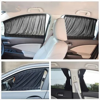 

Car Curtain Car Interior Curtain Sunshade Curtain Cloth Shutter Aluminum Alloy Track Special Side Window Anti-Blocking Sunshade