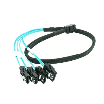 

Mini SAS SFF-8643 Host To 4SATA 7pin Hard Disk 6Gbps Data Server Cable JR Deals