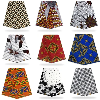 

African Fabric Holland wax print High Quality Cotton Material Ankara Fabric Sewing Veritable Dutch Real Wax 6 yard clothes DIY