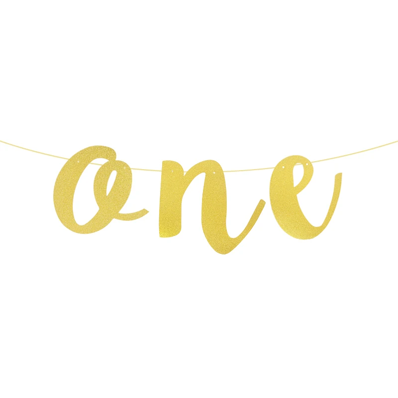Birthday Banner Party Decorations Glitter One Banner Letter Garland