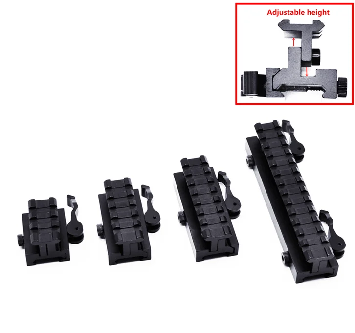 

3 5 7 13 Slot Riser mount adapter with 20mm Picatinny Rail Weaver Base Scope Adjustable height Hunting Riser mount adapter