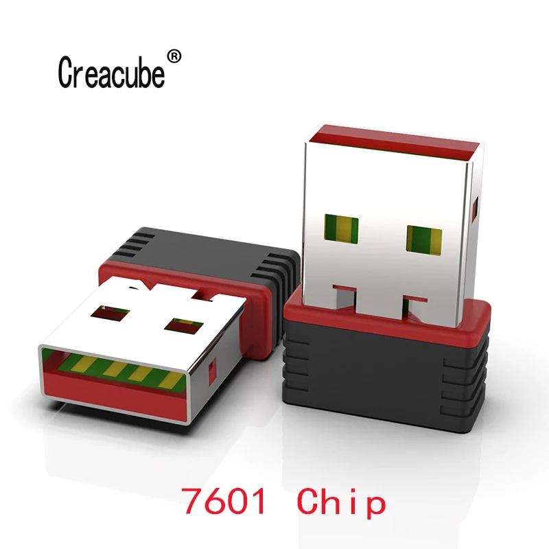 Creacube USB Wi Fi беспроводная сетевая карта 150M 802 11 b/g/n LAN адаптер MT 7601 чип для ноутбука
