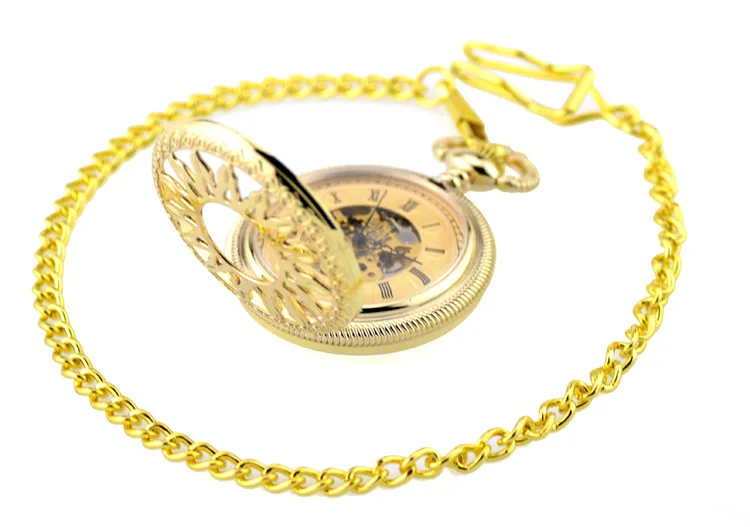 Винтажные бронзовые, в стиле стимпанк карманные часы кварцевые классическое ожерелье механические ручные ветряные цепи часы