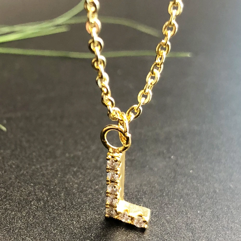 

Ожерелье с маленькими надписями A-Z Initial для женщин, цепочка из нержавеющей стали с цирконом, 26 алфавитов, чокер, Лон ожерелья, ювелирные изделия, подарки для женщин