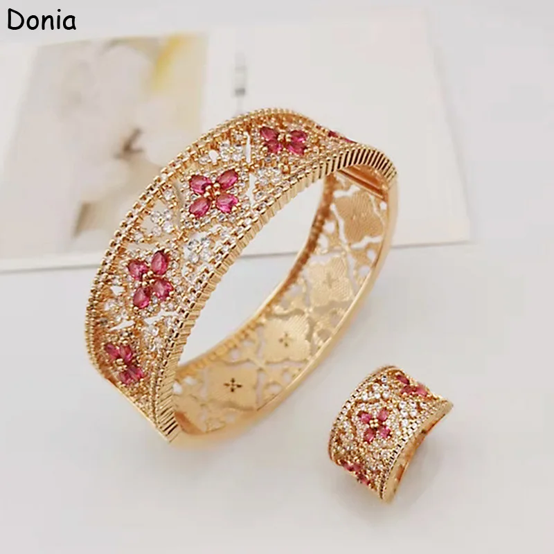 

Женский роскошный браслет-кольцо с цирконом