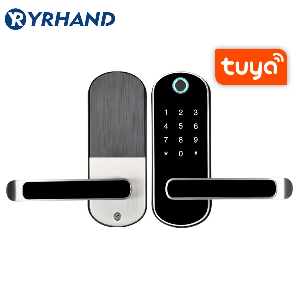 

Tuya app WiFi fingerprint smart lock, waterproof button pincode Keypad electronic door lock, biometric lock