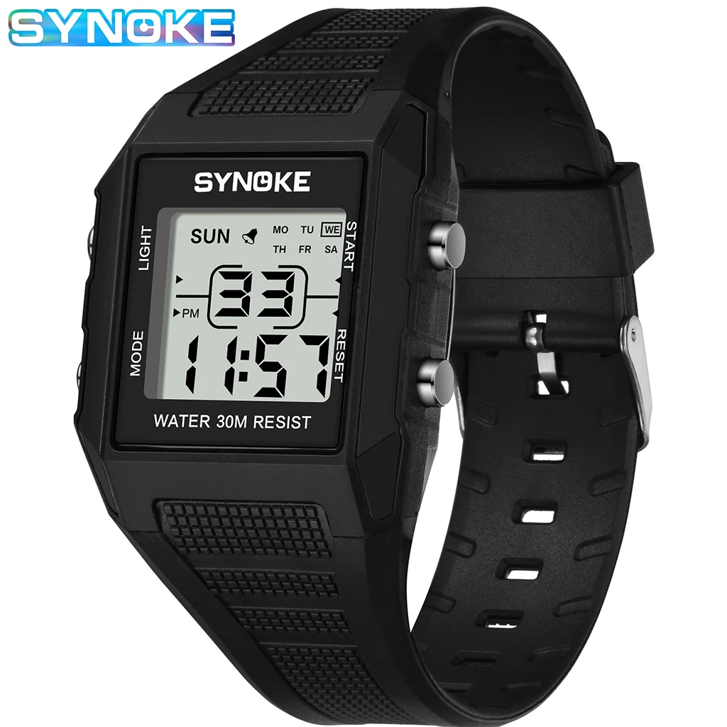 SYNOKE Children's Watches Sports Small Dial Fashion Waterproof LED Chronograph Stop Watch Student Digital Watch Boys Gift Relgio afbeelding
