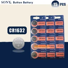 15 шт. sony CR1632 кнопочный Аккумулятор для часов автомобиля дистанционного ключа cr 1632 ECR1632 GPCR1632 3v литиевая батарея