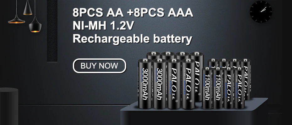 Тип PALO мульти аккумулятор для использования зарядное устройство для Nimh NicdAA/AAA/C/D/9 в аккумуляторные батареи+ 4 шт. C размер батареи