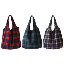 Женская вязаная сумка с короткими ручками, Женская Повседневная сумка через плечо, складная многоразовая сумка для покупок, пляжная сумка, Женская Хлопковая Сумка