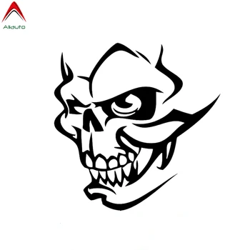 

Aliauto Horror Car Sticker Scary Demon Face Skull Automobiles Accessories JDM PVC Decal for Peugeot 307 Passat B5 Lada,14cm*14cm