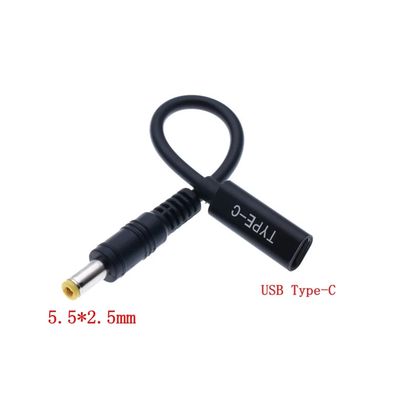 USB Type C PD to 5.5*2.5 DC Plug Charging Cable Cord for Laptop DVD Power Charger Adapter