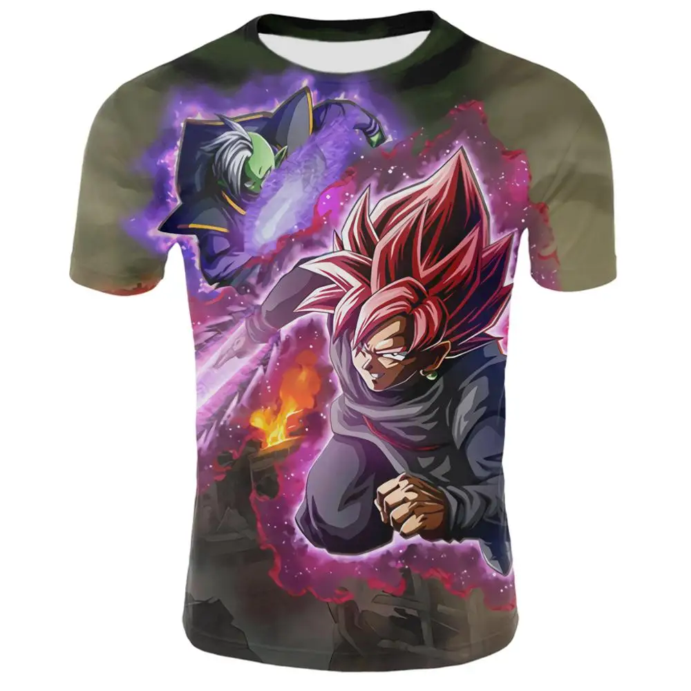

New hot men's Dragon Ball Z series Super Saiyan Goku Dragon Ball 3D printing T-shirt breathable and quick-drying T-shirt