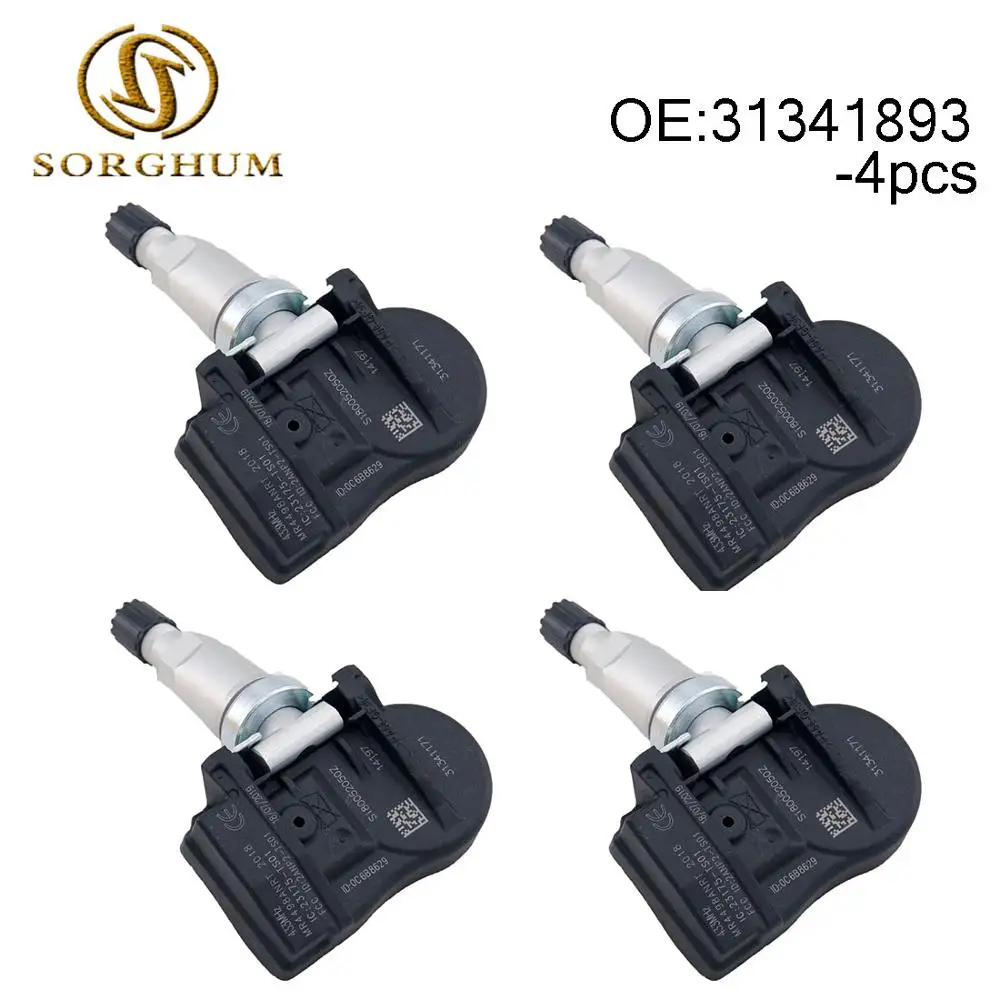 4 шт. 31341893 датчик давления в шинах подходит для Volvo C30 C70 S40 S60 S70 S80 V40 V50 V60 V70 XC60 XC70 XC90 |