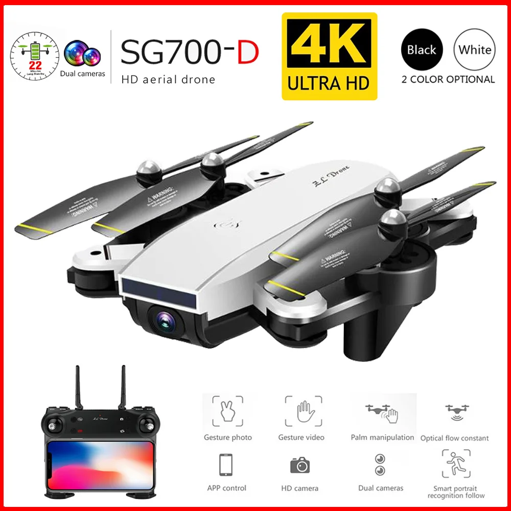 

SG700-D RC Camera Drone 4K/1080P/720P HD FPV Dual Cameras Optical Flow Quadcopter with 3 2 Battery WIFI APP Control Aerial Drone