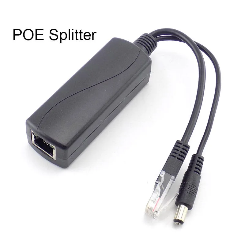 

48V to 12V POE Splitter Connector Power supply Adapter injector Switch for IP Camera Wifi Injector Cable Wall US/EU Plug L19