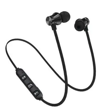 XT11 магнитные наушники музыка Bluetooth 4,2 наушники Спорт бег Беспроводная Bluetooth гарнитура с микрофоном для IPhone samsung - Цвет: Черный