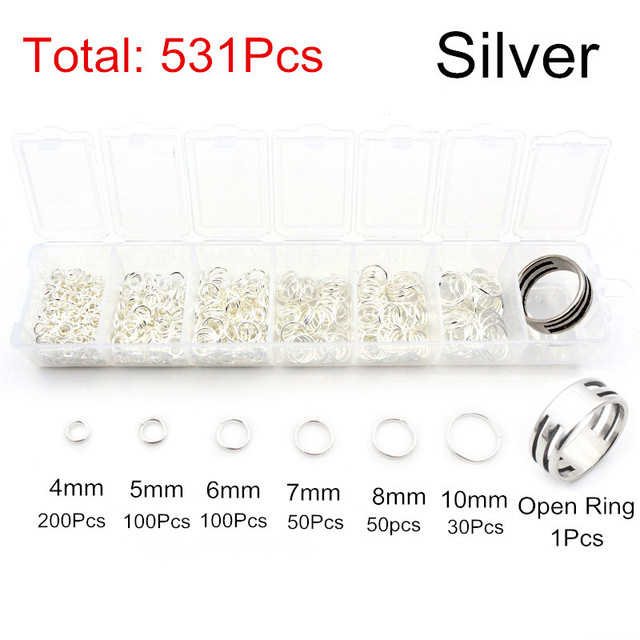 Set Box 3 4 5 6 7 8 10mm 8 Colors Open Jump Rings Split Rings Link Loop For DIY Jewelry Making Findings Connector