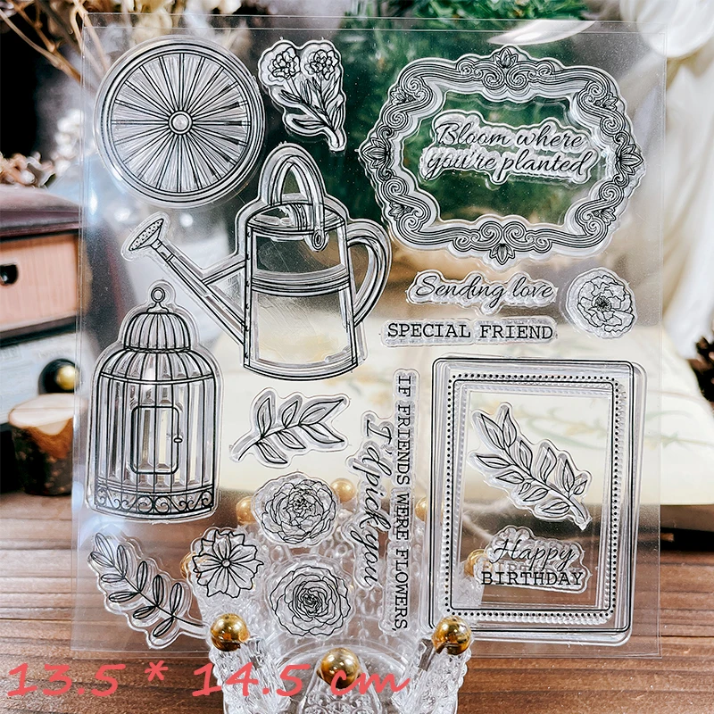 Panalisacraft Vintage stamp Transparent Clear Silicone Stamps for DIY