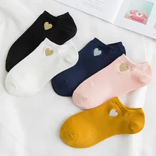 Женские носки, короткие носки, тонкие, в Корейском стиле, милые, в японском стиле, с низким вырезом, с милой вышивкой, хлопковые, крутые