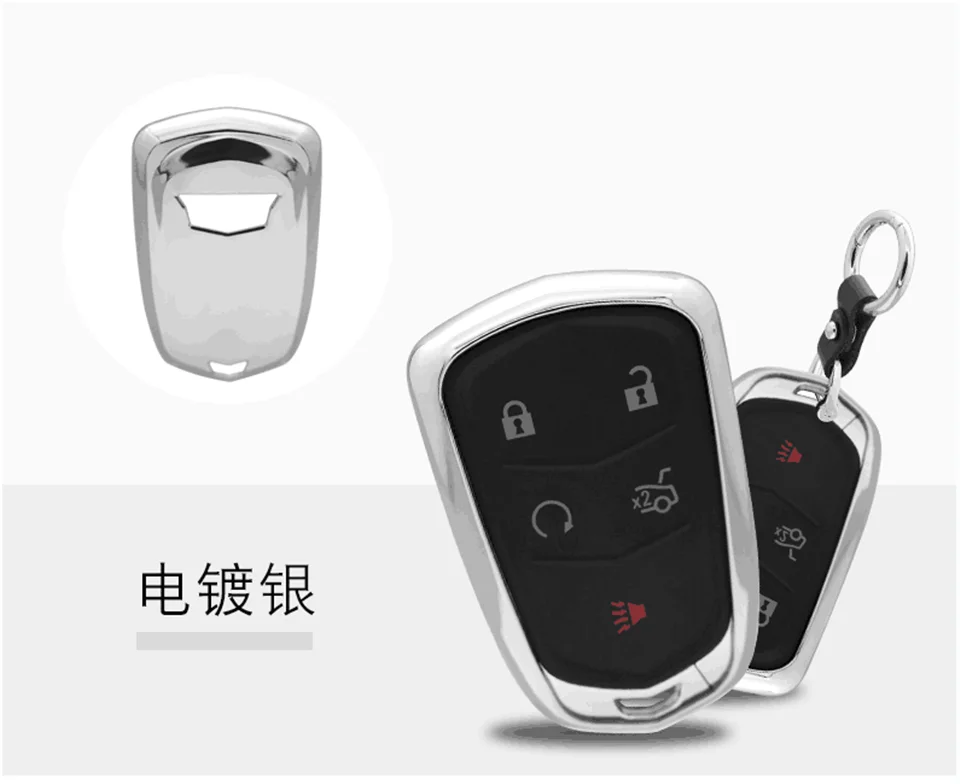 Jingyuqin ТПУ чехол для ключей автомобиля для Cadillac ATS-L XTS XT5 CTS CT6 ATS 28T SRX Escalade пульт дистанционного управления брелок Авто держатель оболочки