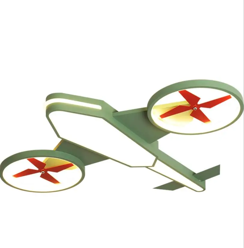 Креативный мультяшный Воздушный самолет детский потолочный светильник для маленьких мальчиков и девочек детская комната Светильник для спальни декоративный для детской комнаты светильник ing - Цвет корпуса: Green Ceiling