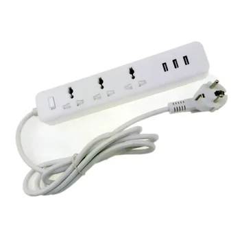 

USB extension lead power strip socket, 3 multi plug charger, 3 way socket,Universal Standard Board Strips Outlet socket