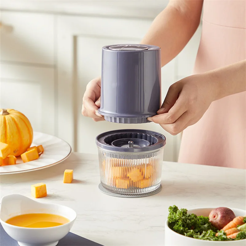 300ml Multifunctional Food Processor Electric Meat Grinder Portable Blender Cup Mixer Baby Food Supplement Mincing Machine 220V wireless electric garlic press meat portable household garlic device mini meat grinder baby complementary food mixer grinding