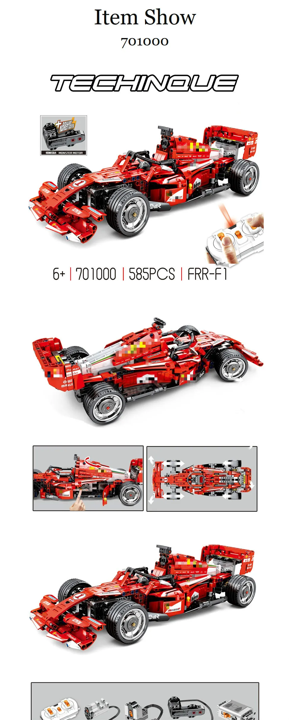 Le Technic Going F1 RC гоночный автомобиль силовой двигатель строительные блоки Супер спортивный гонщик электрический автомобиль кирпичи игрушки подарки для детей