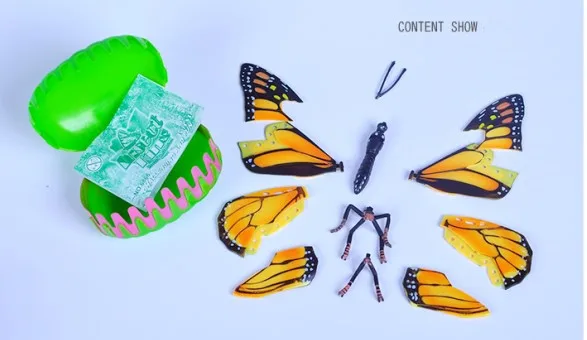 4D стерео сборка игрушечное яйцо динозавра биологическая модель насекомого стрекозы Кузнечик Mantis ОСА ПВХ фигурки