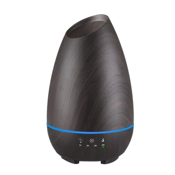 

500ml Aromatherapy Essential Oil Diffuser Wood Grain Aroma Diffusers Cool Mist With Press Control Timer Adjustable Mist 7 Color