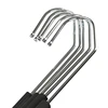 Promotion! Open End Trouser Hangers Slack Pant Hanger with Non-Slip Foam Coated Black 5-Pack 6