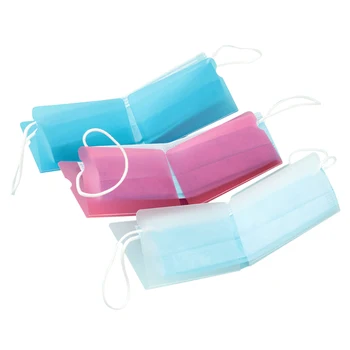 

3pcs/pack Mask Storage Clips Disposable Face Mask Storage Case Container Reusable Mask Folder Holder for Adults Children Kids